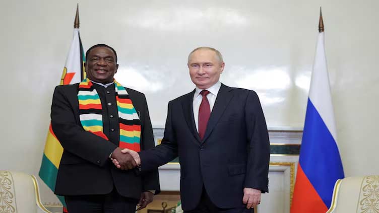 Zimbabwe's Mnangagwa hails Russia's Putin as 'my dear friend' and ally