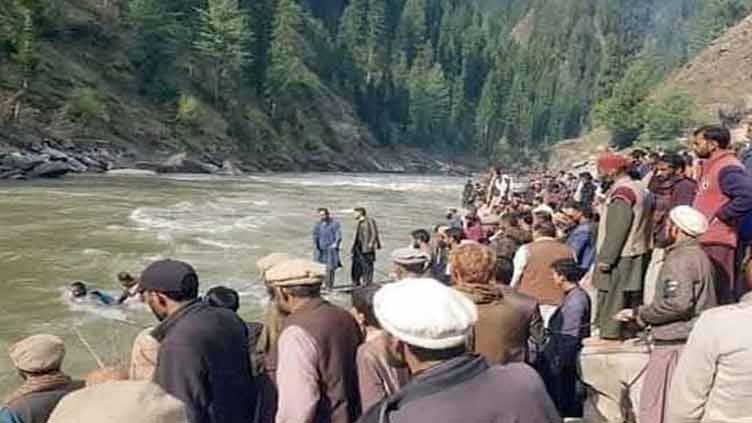 Five drown as vehicle plunges into Neelum River near Karimabad