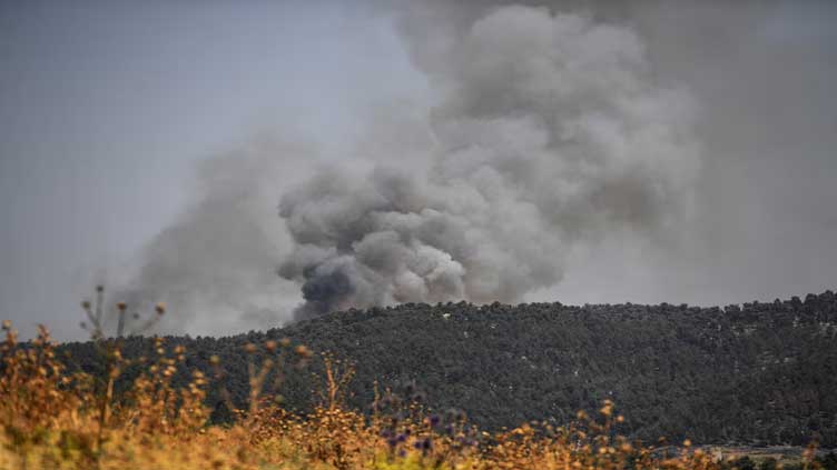 Heavy rocket fire from Lebanon at northern Israel