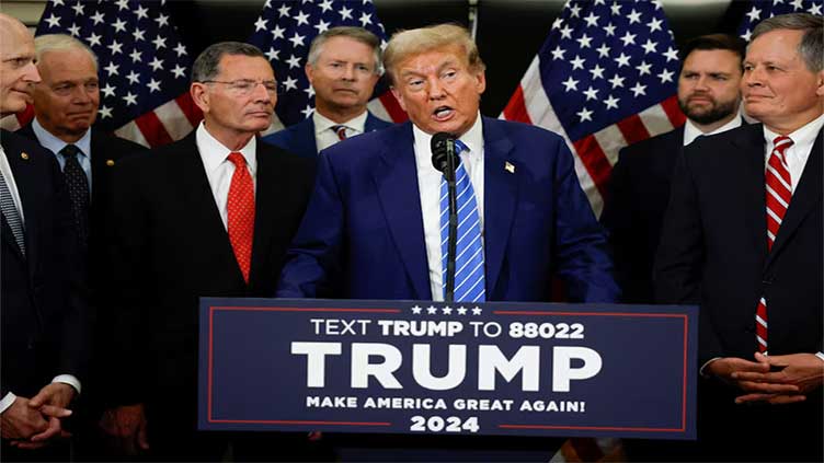Trump talks tariffs and taxes, calls Republican host city 'horrible'