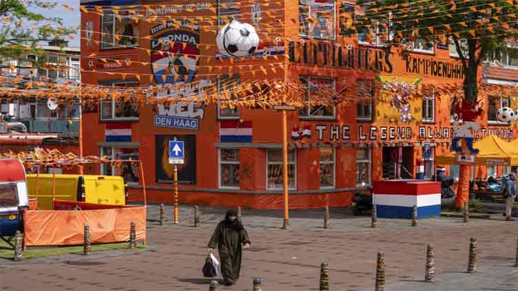 Dutch football: A street in The Hague turns orange for Euro 2024