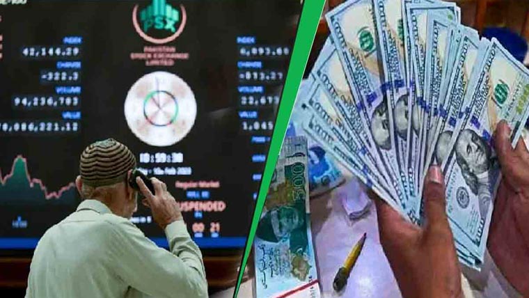 پاکستان سٹاک مارکیٹ میں تیزی برقرار، انٹربینک میں ڈالر بھی مہنگا