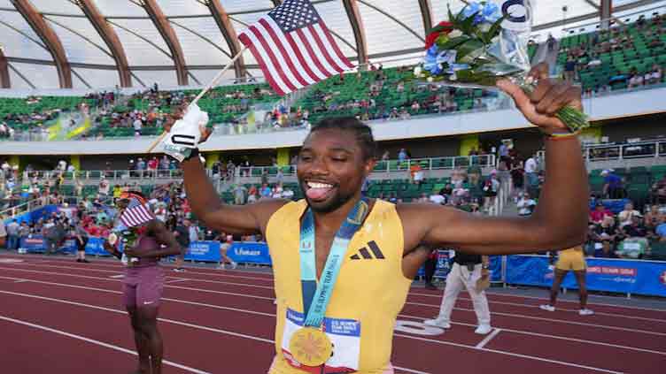 Lyles wins 200m in world lead, setting up Paris Olympic double bid