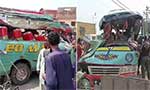 Seven perish as passenger bus overturns in Karachi