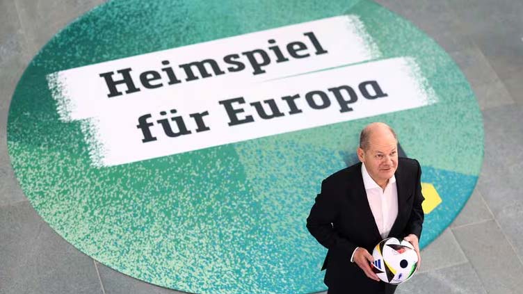 Germany's Scholz marks 100-day countdown to Euro 2024