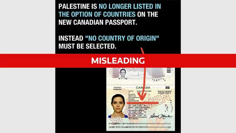 Fact Check: Canada did not remove Palestine as a birthplace on passports