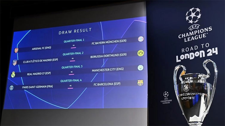 Holders Man City to face Real Madrid in Champions League quarters