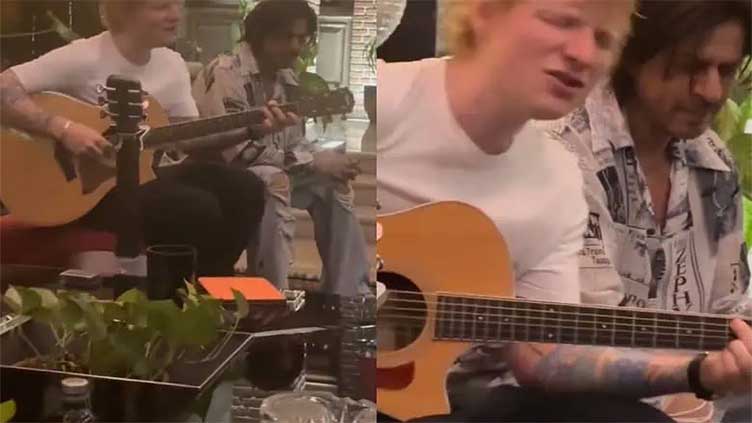 SRK in awe of Ed Sheeran as he sings his hit song