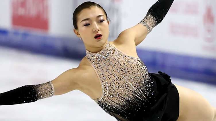 Japan's Sakamoto wins third straight figure skating women's world title