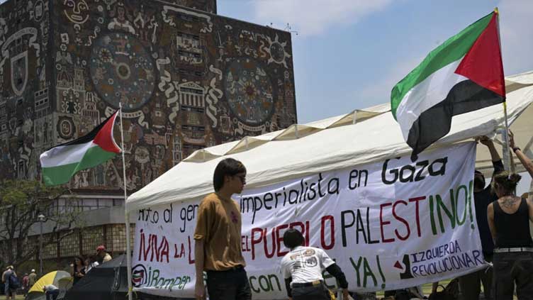 Pro-Palestinian students camp out at Mexico's largest university