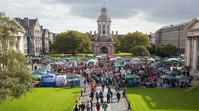 Students erect pro-Palestinian camp at Ireland's Trinity College