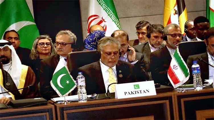 FM Dar stresses Gaza ceasefire in OIC moot