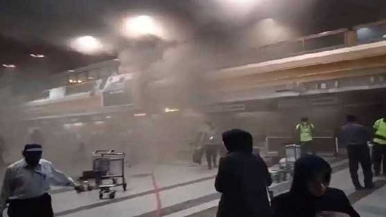 How many flights were affected by Lahore airport blaze?