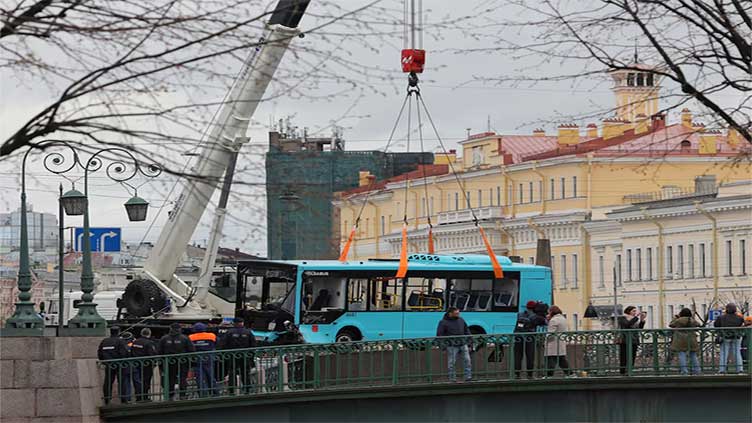 Seven killed as bus falls into river in Russia's St Petersburg