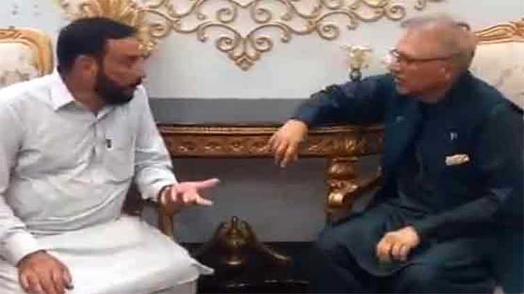 Alvi visits house of May 9 riots accused in Gujranwala