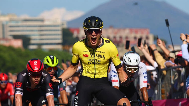 Visma's Kooij wins Giro stage on Napoli seafront