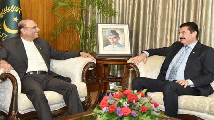 President Zardari felicitates Kundi on assuming KP governor role