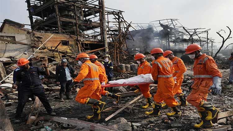 Fire at chemical factory in India kills at least 9, with searchers looking for more victims