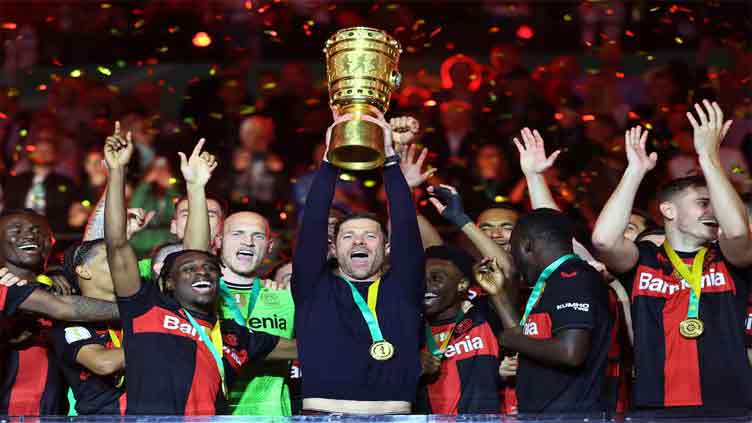 Ten-man Leverkusen clinch German Cup for first ever domestic double