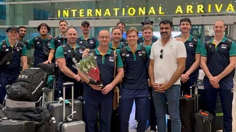 والی بال سیریز: آسٹریلین والی بال ٹیم تاریخ میں پہلی بار پاکستان پہنچ گٸی