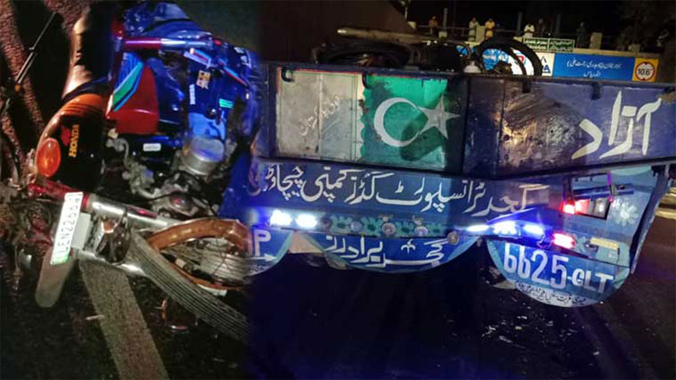 Two killed in motorcycle, trailer collision in Lahore