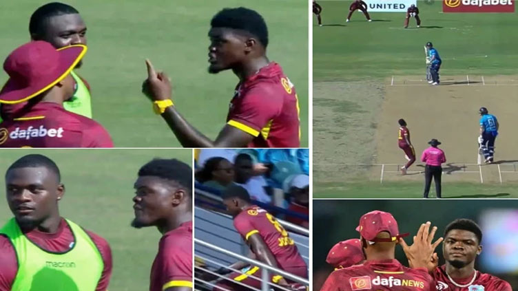 Alzarri Joseph walks off field after heated argument with captain