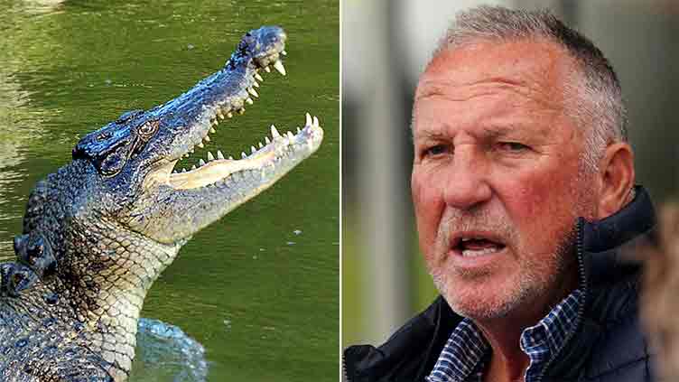 Cricket legend Ian Botham rescued shortly after falling into crocodile-infested water