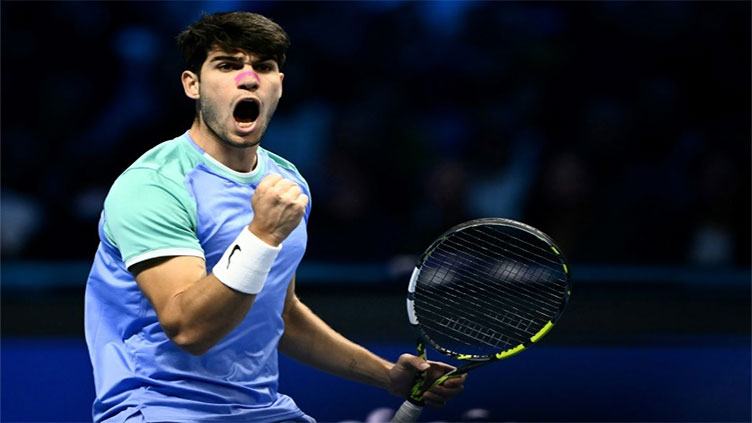 Alcaraz beats Rublev to open ATP Finals account