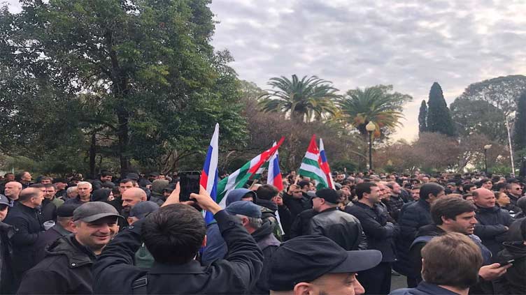 Protests erupt in breakaway Georgian region Abkhazia over deal with Russia