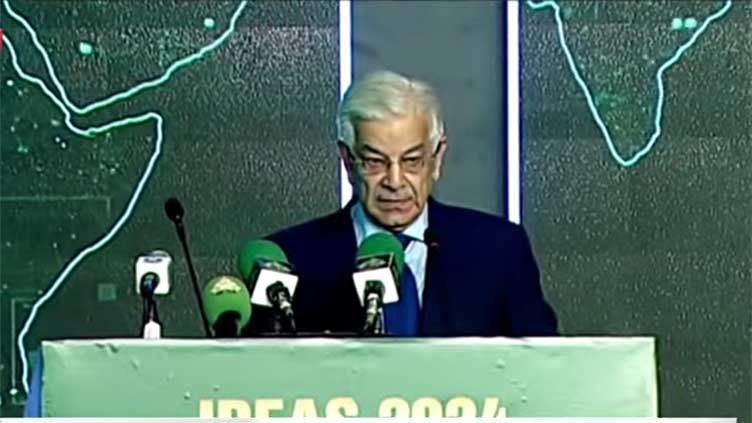 'Arms for Peace': Khawaja Asif inaugurates defense exhibition IDEAS 2024