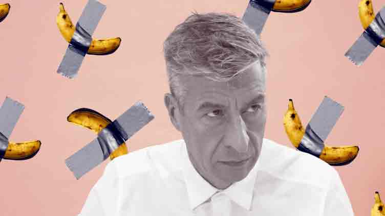 Duct-taped banana artist says his work is a 'laugh against a tired system'