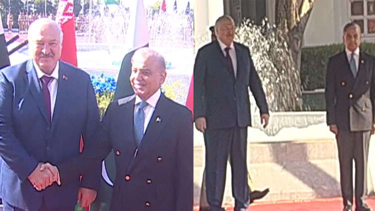 Belarusian president given guard of honour at PM House 