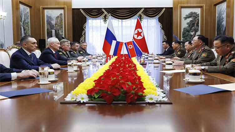 Russian defense minister visits North Korea for talks with military and political leaders