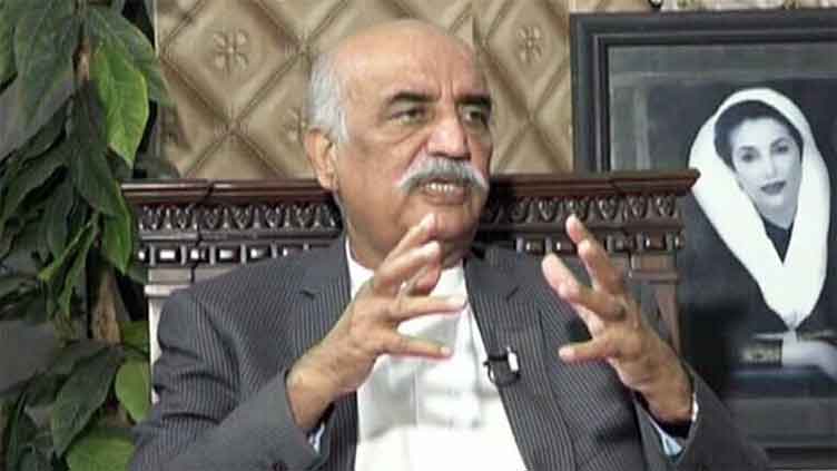 Khursheed Shah opposes ban on PTI