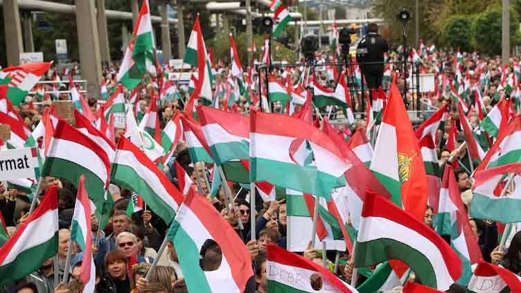 Thousands protest in Hungary demanding end to state media 'propaganda'