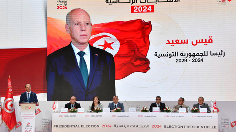 Saied re-elected Tunisia president with 90.7% of the vote