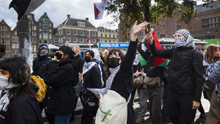 Arrests at Amsterdam pro-Palestinian protest near Oct. 7 event