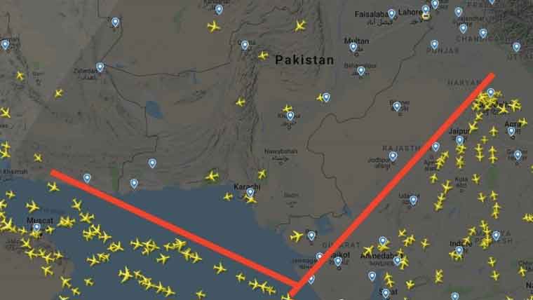 پاکستان کی فضائی حدود سے اوور فلائنگ کرنے والی پروازوں میں اضافہ