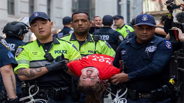 Dozens of pro-Palestinian protesters arrested outside New York Stock Exchange