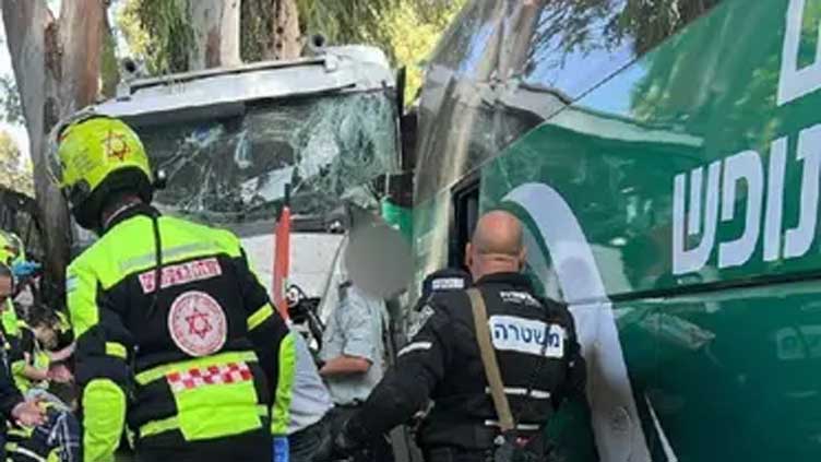 Dozens injured as truck strikes bus stop in central Israel