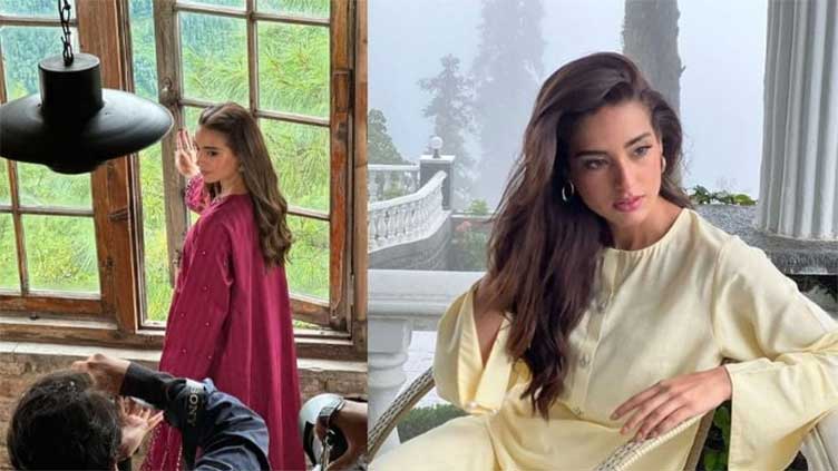 How Iqra Aziz braves violent weather during photoshoot