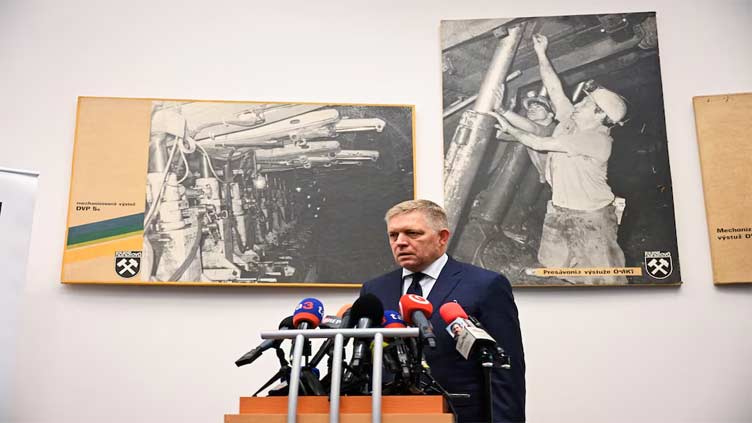 Slovak PM Fico criticises rivals as he visits town where he was shot