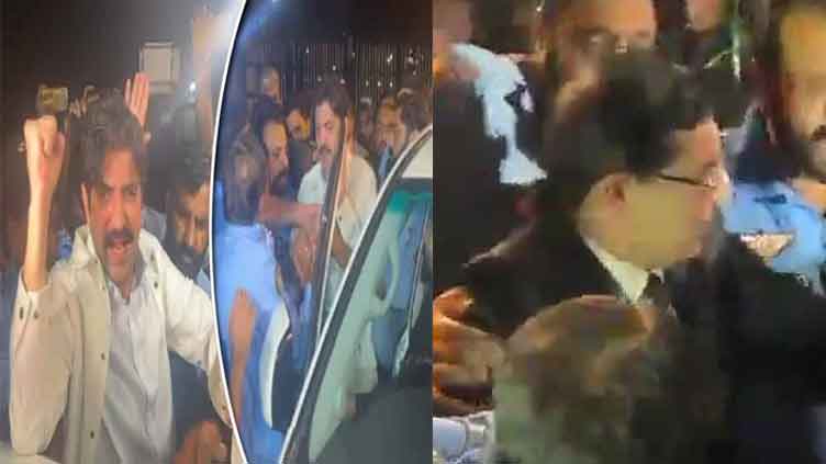 PTI chairman Barrister Gohar among party bigwigs arrested outside parliament