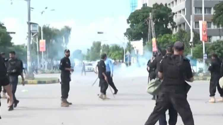 FIR registered against PTI leaders and workers for pelting stones on Islamabad police