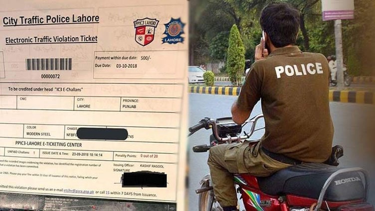 Motorcyclist without helmet are being fined by AI system in Lahore