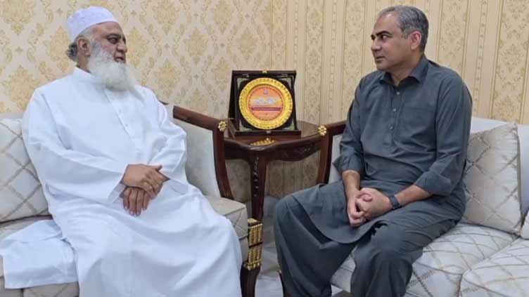 Naqvi calls on JUI-F chief to discuss rising India-Pak tensions