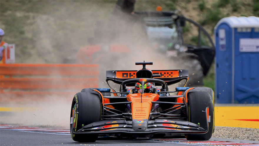 Norris completes 'double top' in Hungary practice