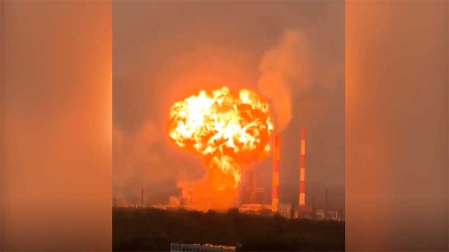 Ukraine says it hit Russian oil facilities, military airfield