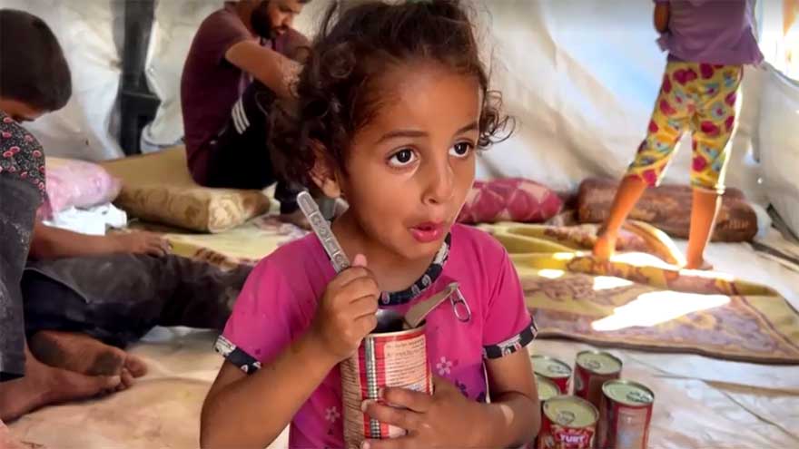 Palestinian mother recounts struggle to get food aid to four hungry children