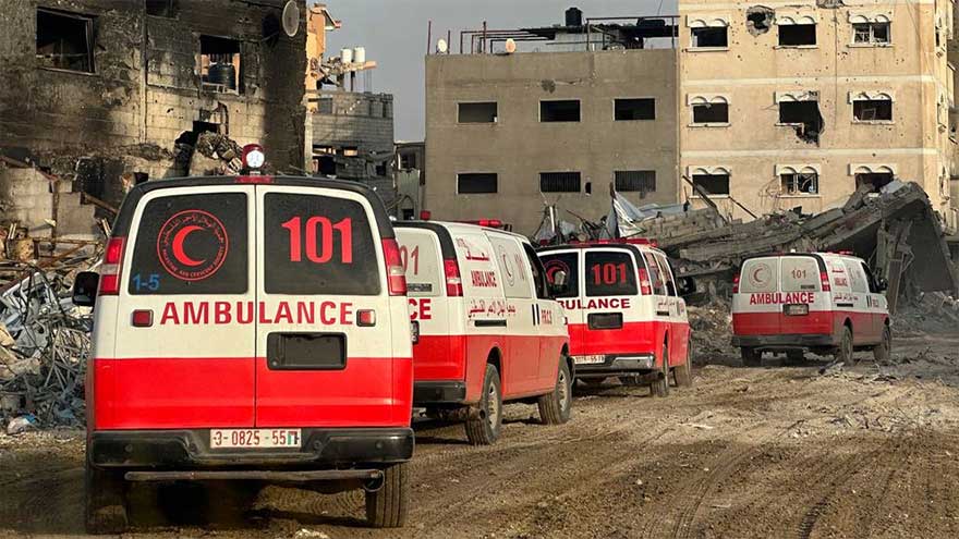 At least one killed in Israeli strike on Gaza Red Crescent HQ, says aid group